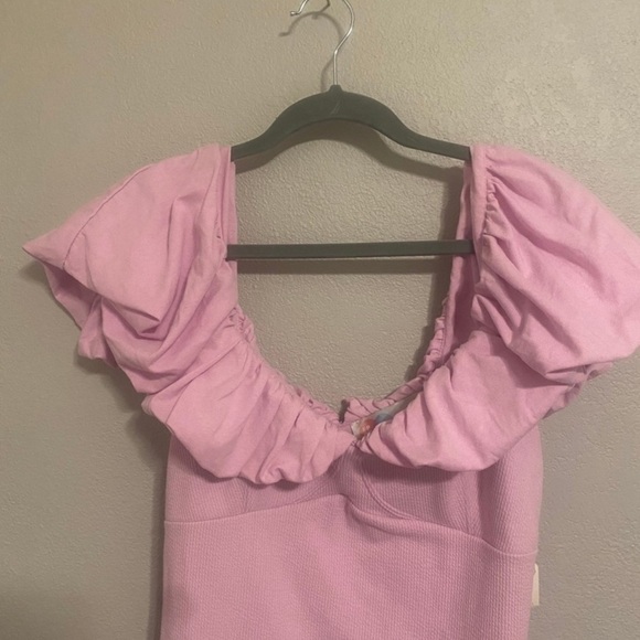 Free People beach pink roses dress size large nwt - Picture 2 of 6